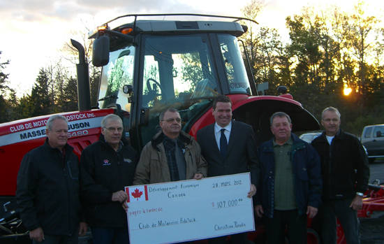 LE CLUB DE MOTONEIGE ADSTOCK INC. OBTIENT 107 000 $  DU GOUVERNEMENT DU CANADA POUR ACQUÉRIR DE L’ÉQUIPEMENT NEUF