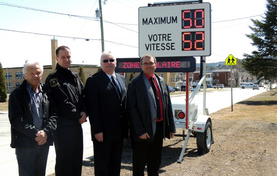 UNE REMORQUE-RADAR EN GUISE DE PRÉVENTION À THETFORD